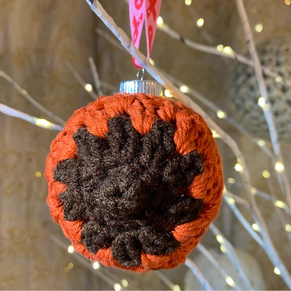 Crocheted Breast Cancer Awareness Boob Ornament - Picture 2 of 5